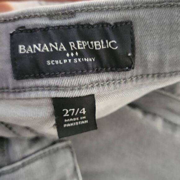Banana Republic Womens Light Grey Wash Sculpt Skinny Jeans Size 27 4 - Picture 5 of 6